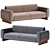 Sleek Modern LEIGH 3D Sofa 3D model small image 1