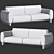 Sleek Modern LEIGH 3D Sofa 3D model small image 3