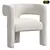 Stylish Boucle Fabric Armchair 3D model small image 1