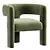 Stylish Boucle Fabric Armchair 3D model small image 3