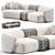 Luxury Cotton Velvet Sofa Design 3D model small image 2