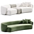 Luxury Cotton Velvet Sofa Design 3D model small image 4