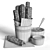 Sugar-dusted Churros in Bucket 3D model small image 7