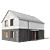 Modern Plastered Wood Brick House 3D model small image 11