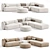 Luxury Meridiani Rene Sofa Design 3D model small image 1