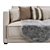 Vision Velvet Sofa Set 3D model small image 3