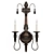 Quorum Salento Vintage Copper Wall Sconce 3D model small image 1