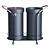 Sleek Modern Trash Receptacle 3D model small image 3