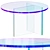 Round Shimmer Glass Dining Table 3D model small image 1