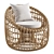 Nest Shape Rattan Outdoor Chair 3D model small image 1