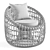 Nest Shape Rattan Outdoor Chair 3D model small image 6