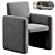 Elegant Kima Dining Chair 3D model small image 4