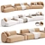 Modern RENE Sofa: Meridiani Collection 3D model small image 1