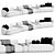 Modern RENE Sofa: Meridiani Collection 3D model small image 5