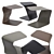 Modern Duffy Side Tables Set 3D model small image 1