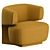 French designer Pierre Frey Armchair 3D model small image 1