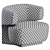 French designer Pierre Frey Armchair 3D model small image 3