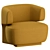 French designer Pierre Frey Armchair 3D model small image 7