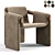 Elegant Sari Lounge Armchair 3D model small image 6