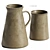 Dark Speckled Terracotta Vase Set 3D model small image 1