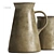 Dark Speckled Terracotta Vase Set 3D model small image 2