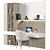 Elegant Home Office Furniture Set 3D model small image 7