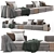 Modern Giorgetti Skyline Sofa for Vray 3D model small image 1