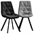 Valente Velvet Dining Chair with Black Metal Legs 3D model small image 1