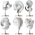 Gypsum & Metal Sculpture Set 3D model small image 1
