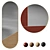 Mendel Modern Wall Mirrors 3D model small image 1
