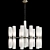 Luxury LED Blown Glass Chandelier 3D model small image 2