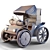 Hand-Painted Steampunk Wagon Texturing 3D model small image 2