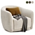 Addie Swivel Armchair - Trio 3D model small image 1