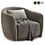 Addie Swivel Armchair - Trio 3D model small image 3