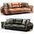 Modern Pillow Top Sofa Set 3D model small image 3