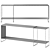 Mondrian Shelving Console 1800mm Option 3D model small image 3