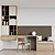 Compact Workspace with Side Seating 3D model small image 2