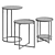 Modern Round Coffee Tables Set 3D model small image 5