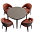 Modern Dining Table and Chairs 3D model small image 6
