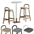 Zantilam Bar Stool & Cigar Bar Table Set 3D model small image 1