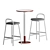 Zantilam Bar Stool & Cigar Bar Table Set 3D model small image 3