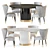 Marble Dining Set Ontario & New York 3D model small image 8