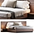 Modern Pechy Bed Set 3D model small image 1