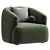 Soft Boucle Accent Chair Sofia 3D model small image 3