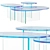 Colorful Glass Coffee Tables 3D model small image 1