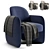 Sleek Saddleback Chair in 3 Colors 3D model small image 1