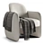 Sleek Saddleback Chair in 3 Colors 3D model small image 2