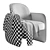 Sleek Saddleback Chair in 3 Colors 3D model small image 7