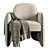 Sleek Saddleback Chair in 3 Colors 3D model small image 8