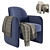 Sleek Saddleback Chair in 3 Colors 3D model small image 9